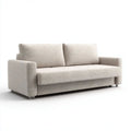 Beżowa sofa dwuosobowa z tapicerką poliestrową 170 × 85 × 85 cm